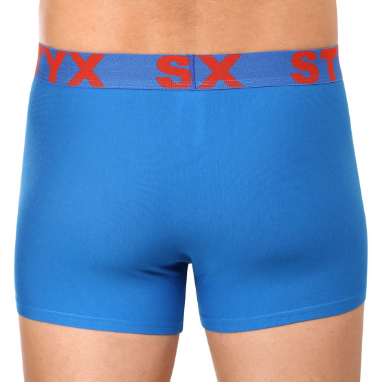 3PACK Moške boksarice Styx športna guma hlače prevelike modre barve (3R96879)