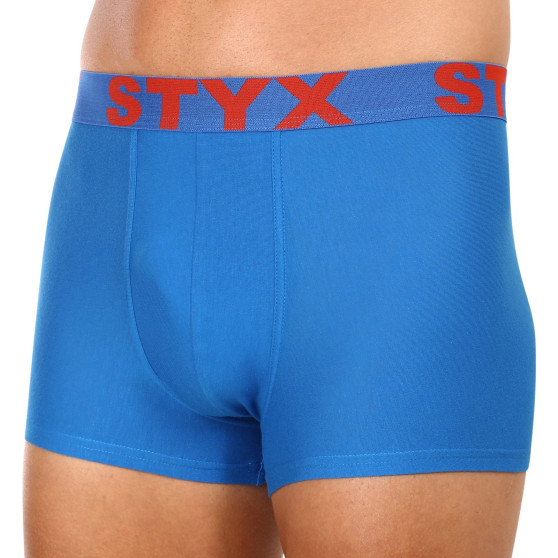 3PACK Moške boksarice Styx športna guma hlače prevelike modre barve (3R96879)