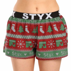 Ženske boksarice Styx art športna guma, pletene božične (T1658)