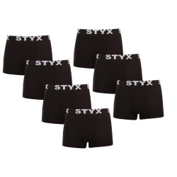 7PACK Moške boksarice Styx športna guma črne (7G960)
