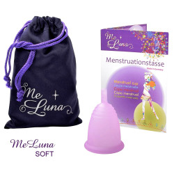 Menstrualna skodelica Me Luna Soft S s pecljem roza (MELU018)