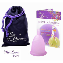 Menstrualna skodelica Me Luna Soft L s pecljem roza (MELU020)