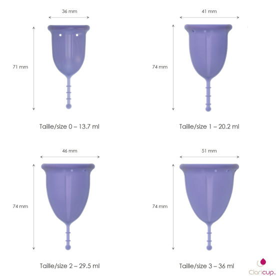Menstrualna skodelica Claricup Violet 0 (CLAR05)