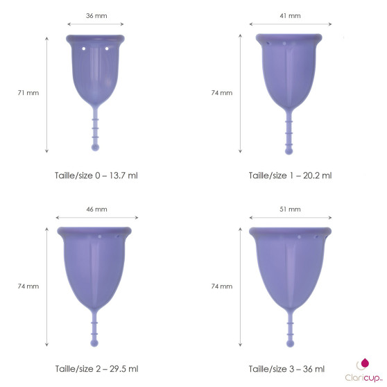 Menstrualna skodelica Claricup Violet 3 (CLAR08)