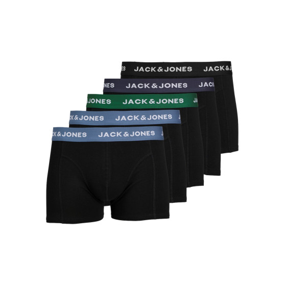 5PACK Moške boksarice Jack and Jones črne (12254366)