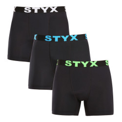 3PACK moške funkcionalne boksarice Styx black (3W96012)