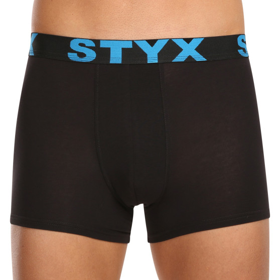10PACK Moške boksarice Styx športna guma črne (10G9601)