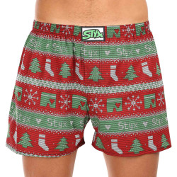 Moške boksarice Styx art klasična guma prevelika christmas knit (E1658)