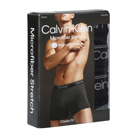 3PACK Moške boksarice Calvin Klein črne (NB2570A-UB1)