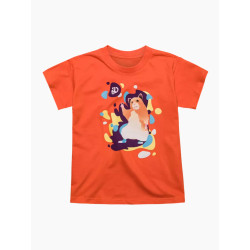Vesela otroška majica Dedoles Dancing Hamster oranžna (D-K-AP-TSH-C-C-1674)