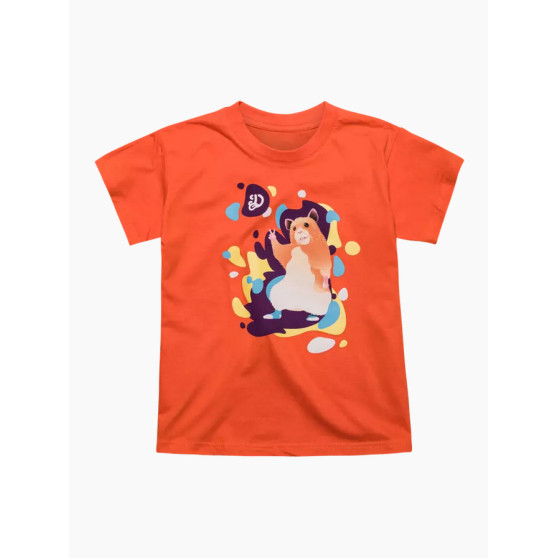 Vesela otroška majica Dedoles Plešoči hrček oranžna (D-K-AP-TSH-C-C-1674)