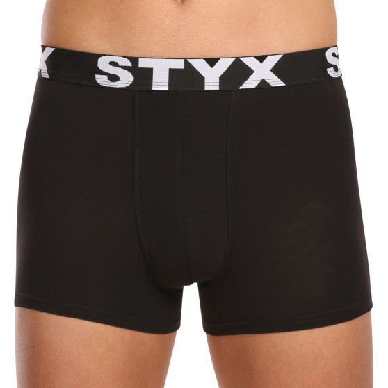 5PACK Moške boksarice Styx športna guma črne (5G9601)