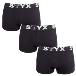 3PACK otroške boksarice Styx športna guma črne (3GJ960)