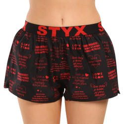 Ženske kratke hlače Styx umetnost športne gume Valentinovo besedila (T1757)