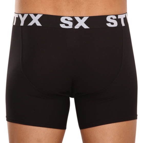 5PACK moške boksarice Styx športne elastične prevelike črne (5R960)