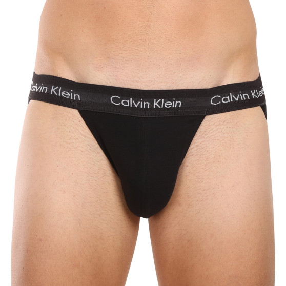 3PACK moške jockstrapi Calvin Klein črne (NB3363A-H4X)