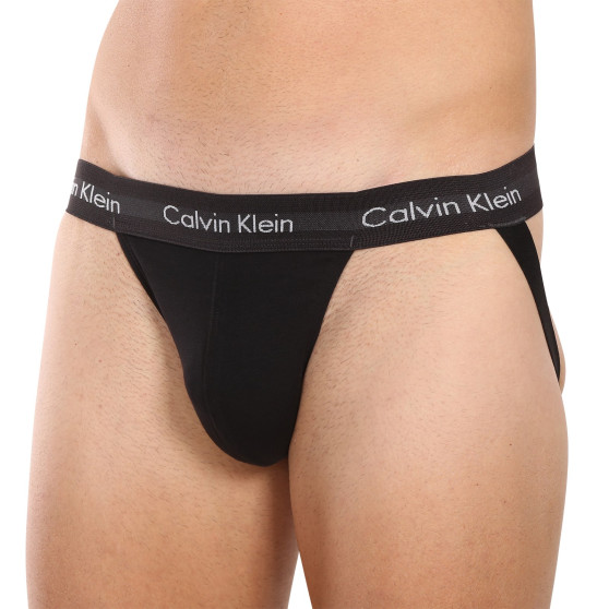 3PACK moške jockstrapi Calvin Klein črne (NB3363A-H4X)