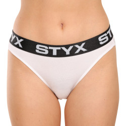 Ženske hlačke Styx športna guma bele (IK1061)