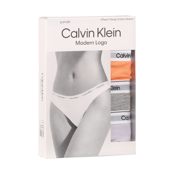 3PACK ženske tangice Calvin Klein večbarvne (QD5209E-NPA)