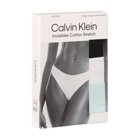 3PACK ženske tangice Calvin Klein večbarvne (QD5219E-NOY)