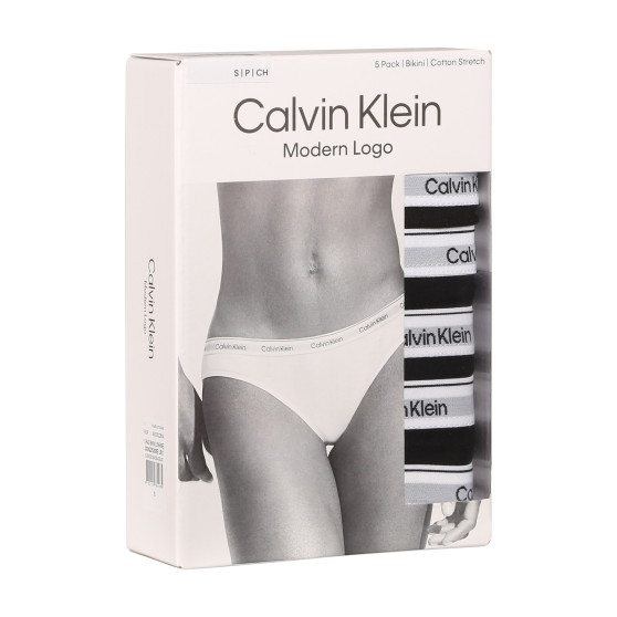 5PACK ženske hlačke Calvin Klein črna (QD5208E-UB1)