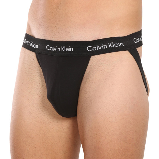 3PACK moške jockstrapi Calvin Klein črne (NB3054A-I20)