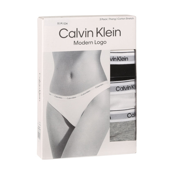 3PACK ženske tangice Calvin Klein večbarvne (QD5209E-MPI)