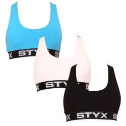 3PACK ženski modrček Styx sport večbarvni (3IP09019)