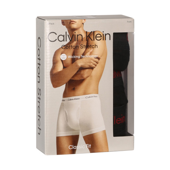 3PACK Moške boksarice Calvin Klein črne (NB2615A-NC1)
