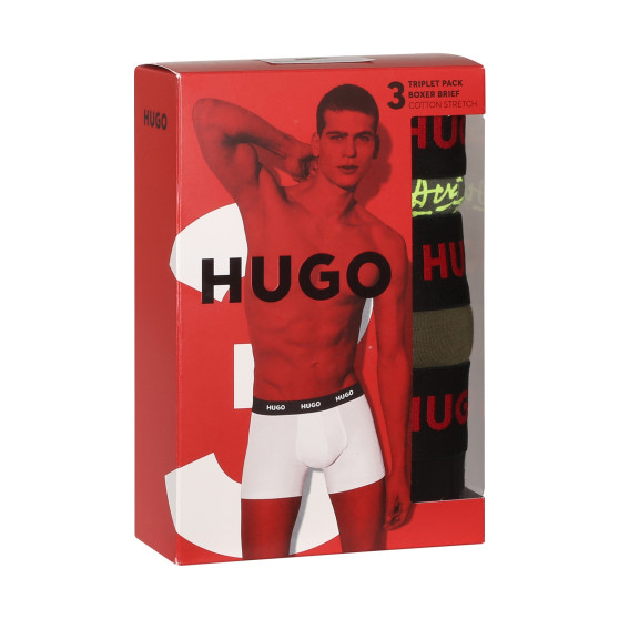 3PACK Moške boksarice HUGO večbarvne (50510192 321)