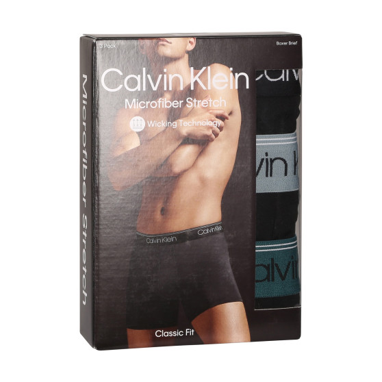 3PACK Moške boksarice Calvin Klein črne (NB2570A-N2L)