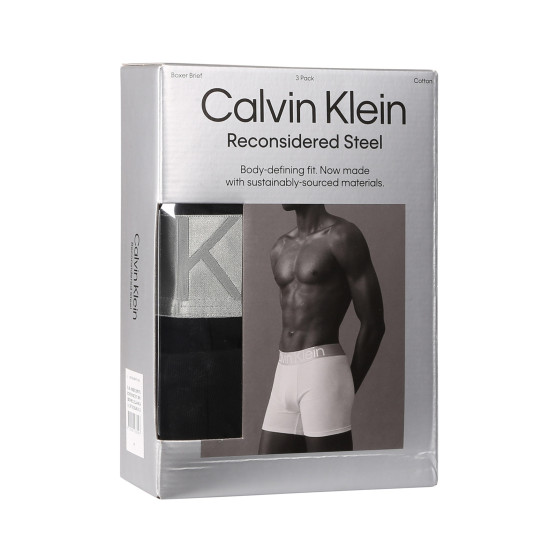 3PACK Moške boksarice Calvin Klein črne (NB3131A-NC4)