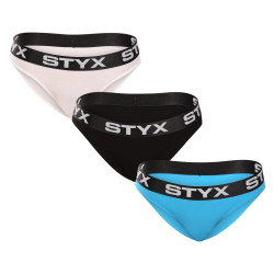 3PACK ženske hlačke Styx športne elastične večbarvne (3IK96019)