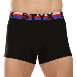 Moške boksarice Styx športne elastične črne trikolorne (G1960)