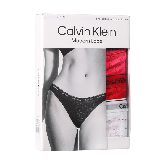 3PACK ženske brazilske hlačke Calvin Klein večbarvne (QD5225E-NPC)