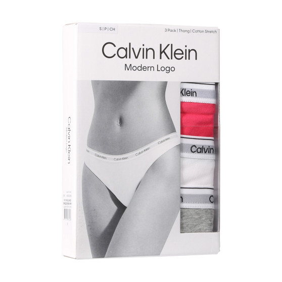3PACK ženske tangice Calvin Klein večbarvne (QD5209E-NP4)