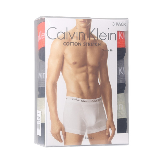 3PACK Moške boksarice Calvin Klein črne (U2662G-MWR)