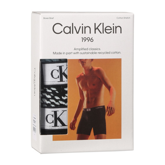 3PACK Moške boksarice Calvin Klein večbarvne (NB3529E-MRU)