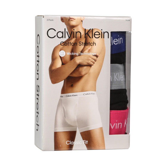 3PACK Moške boksarice Calvin Klein črne (NB2615A-MLR)