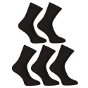 5PACK nogavice Nedeto nogavice do gležnjev bambus črne (5PBK01)