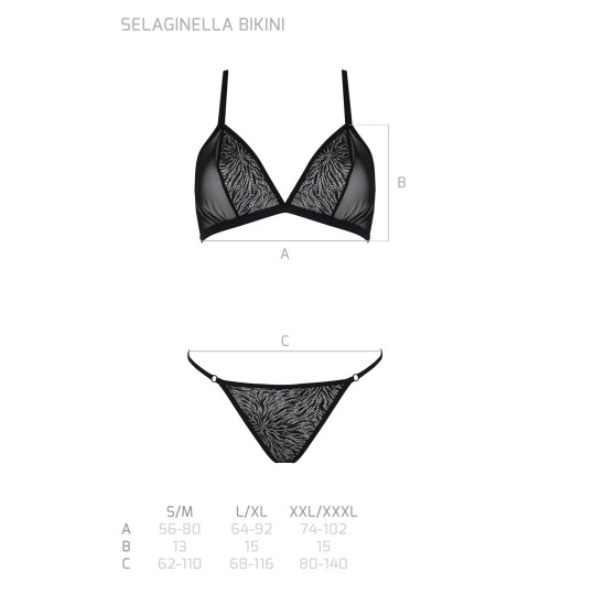 Ženski komplet Passion črna (Selaginella bikini)