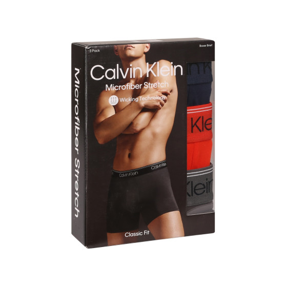 3PACK Moške boksarice Calvin Klein večbarvne (NB2570A-MGY)