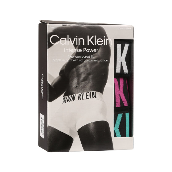 3PACK Moške boksarice Calvin Klein črne (NB3608A-LXR)