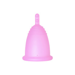 Menstrualna skodelica Me Luna Soft S s pecljem roza (MELU018)