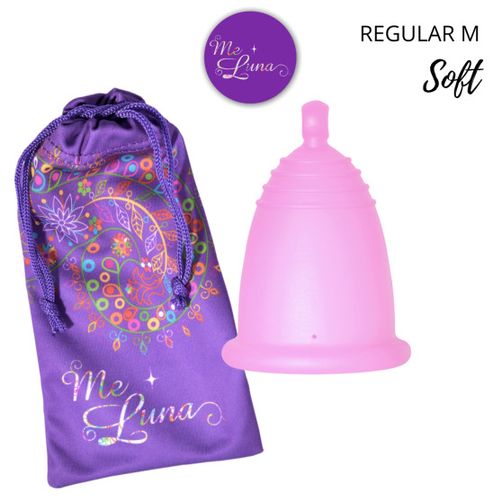 Menstrualna skodelica Me Luna Soft M s kroglico roza (MELU002)