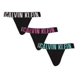 3PACK moške jockstrapi Calvin Klein črne (NB3606A-LXR)
