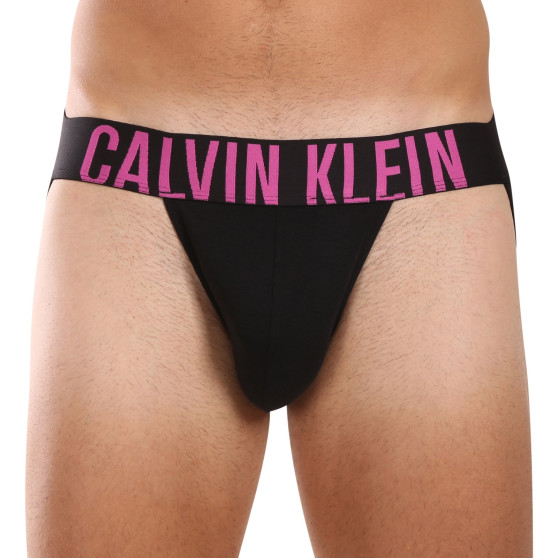 3PACK moške jockstrapi Calvin Klein črne (NB3606A-LXR)