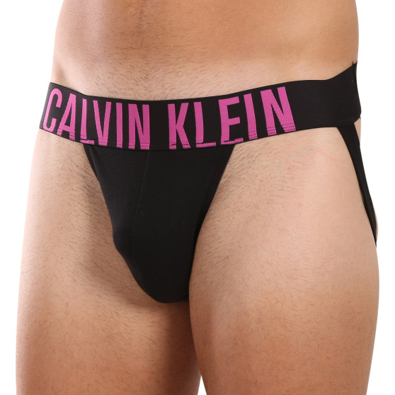 3PACK moške jockstrapi Calvin Klein črne (NB3606A-LXR)