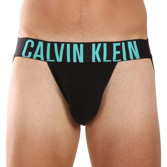 3PACK moške jockstrapi Calvin Klein črne (NB3606A-LXR)