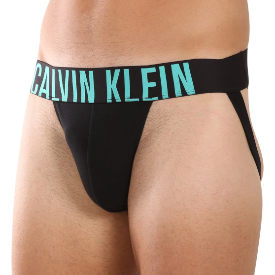 3PACK moške jockstrapi Calvin Klein črne (NB3606A-LXR)